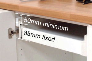 How to fit shallow inner Blum Metabox  drawer runners
