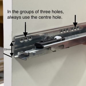 How to fit shallow inner Blum Tandembox Antaro drawer runners